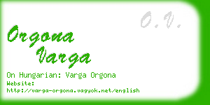 orgona varga business card